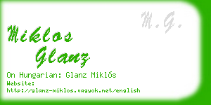 miklos glanz business card